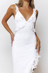 Enchanted By You Lace Midi Dress White