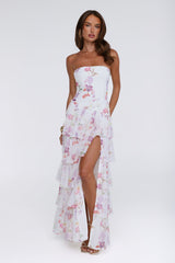 Styled For Sunshine Strapless Maxi Dress White