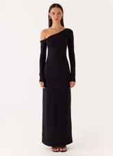 Jordana Twist Maxi Dress Black