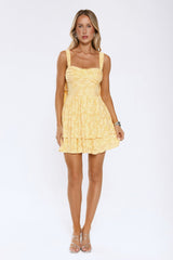 No Competition Mini Dress Yellow