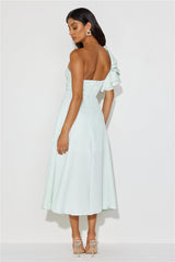 Mystery Lover One Shoulder Maxi Dress Sage