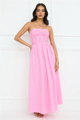 Luciana Strapless Maxi Dress Pink