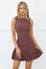 Ambition Girl Mini Dress Brown