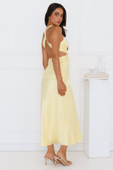 Dress Code Satin Maxi Dress Yellow