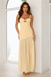 Formal Fabulousness Maxi Dress Yellow
