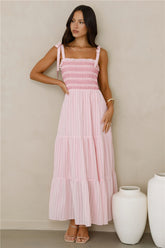 Twirl Delight Maxi Dress Pink