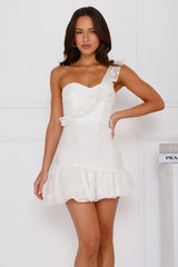 Aesthetic Evenings One Shoulder Mini Dress White
