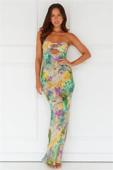 Velzy Strapless Dress Esme Print