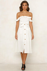 Always Been For You Midi Dress White