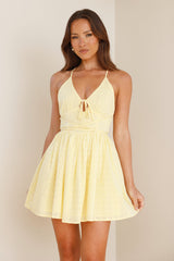 Turquoise Waters Mini Dress Yellow