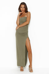 Tropic Date Maxi Dress Khaki