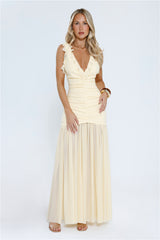Luxe Lady Glow Maxi Dress Yellow