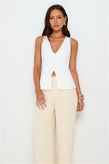 Sharp Hour Tailored Top White