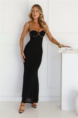 Luxury Lover Mesh Maxi Dress Black
