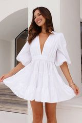 Sweetest Treat Mini Dress White