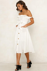 Always Been For You Midi Dress White